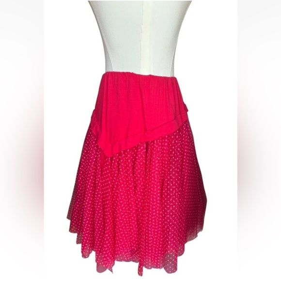KOKOMARINA Antoine Coelenbier Red Polka Dot Tulle Dopamine Dressing Skirt Small - Picture 6 of 10